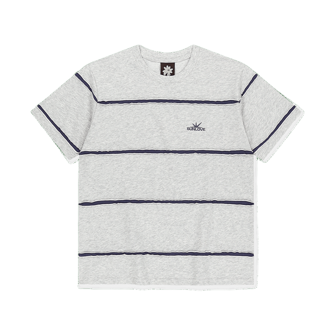 [트리플적립] 썬러브 로우 엣지 스트라이프 티 헤더 그레이