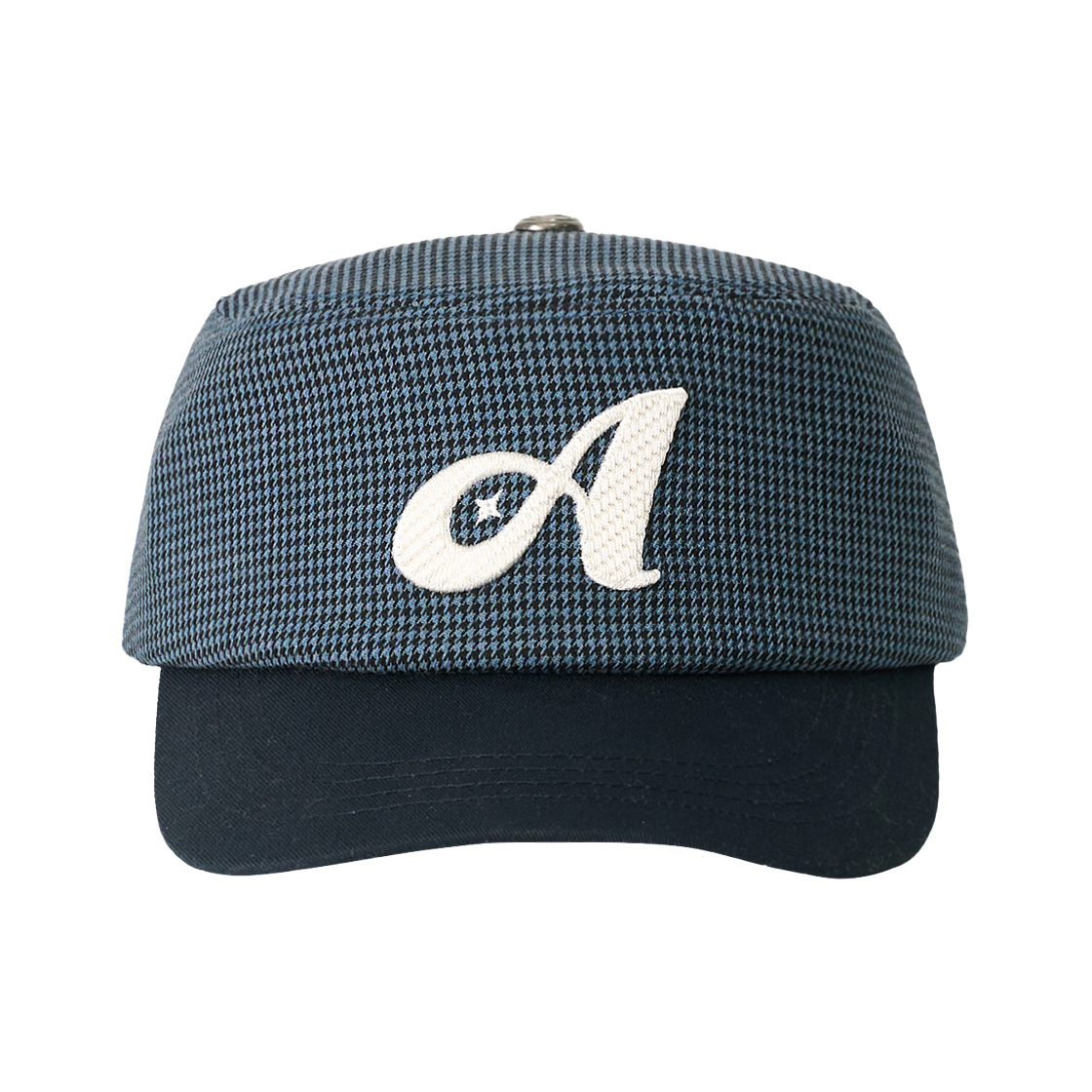 올인컴플리트 투톤 하운드투스 필박스 캡 네이비(Allincomplete Two Tone Houndstooth Pillbox Cap Navy)