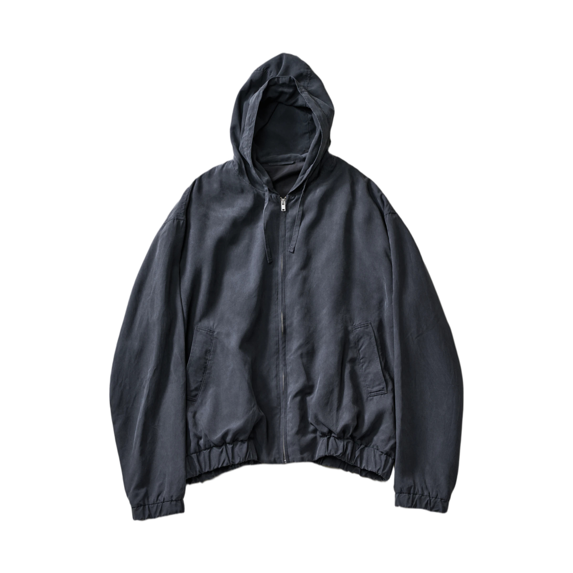 캡틴 선샤인 x 레이디 화이트 실크 집 자켓 앤트러사이트(Kaptain Sunshine x Lady White Silk Zip Jacket Anthracite)