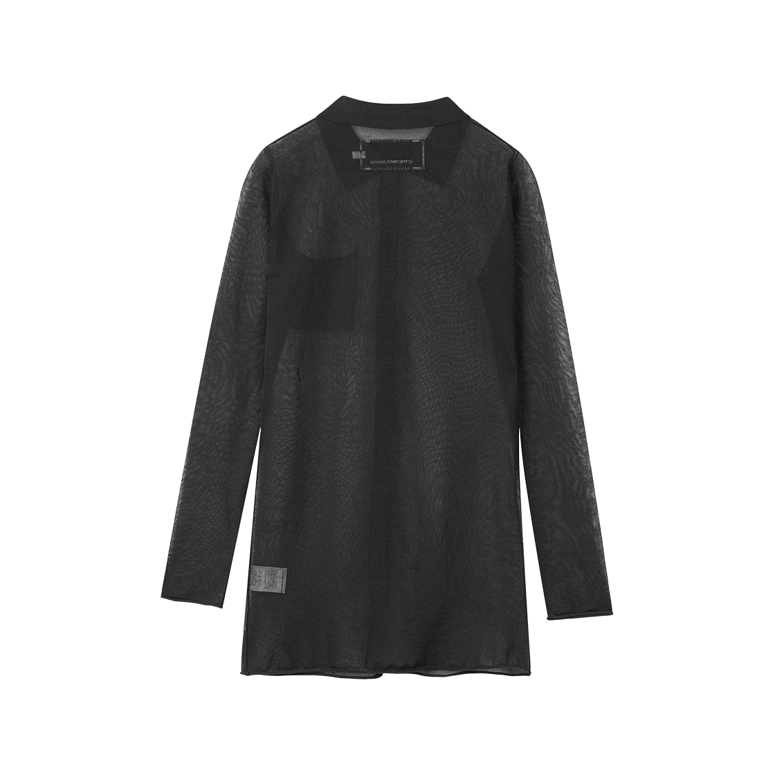 더바이닐하우스 시어 카라 가디건 차콜(Thevinylhouse Sheer Collar Cardigan Charcoal) - 4