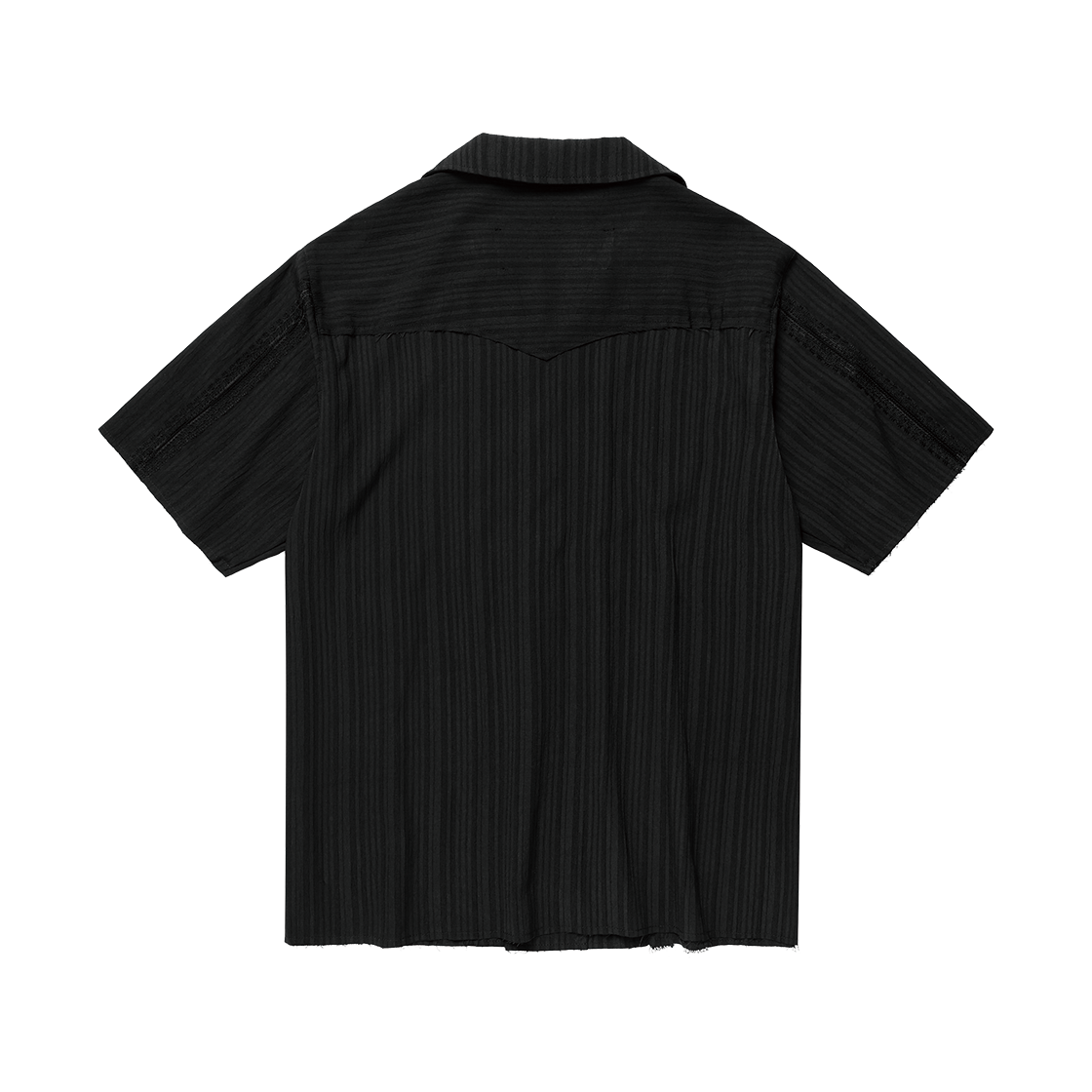 더바이닐하우스 레이스 믹스 숏슬리브 셔츠 블랙(Thevinylhouse Lace Mixed Short Sleeve Shirts Black) - 2