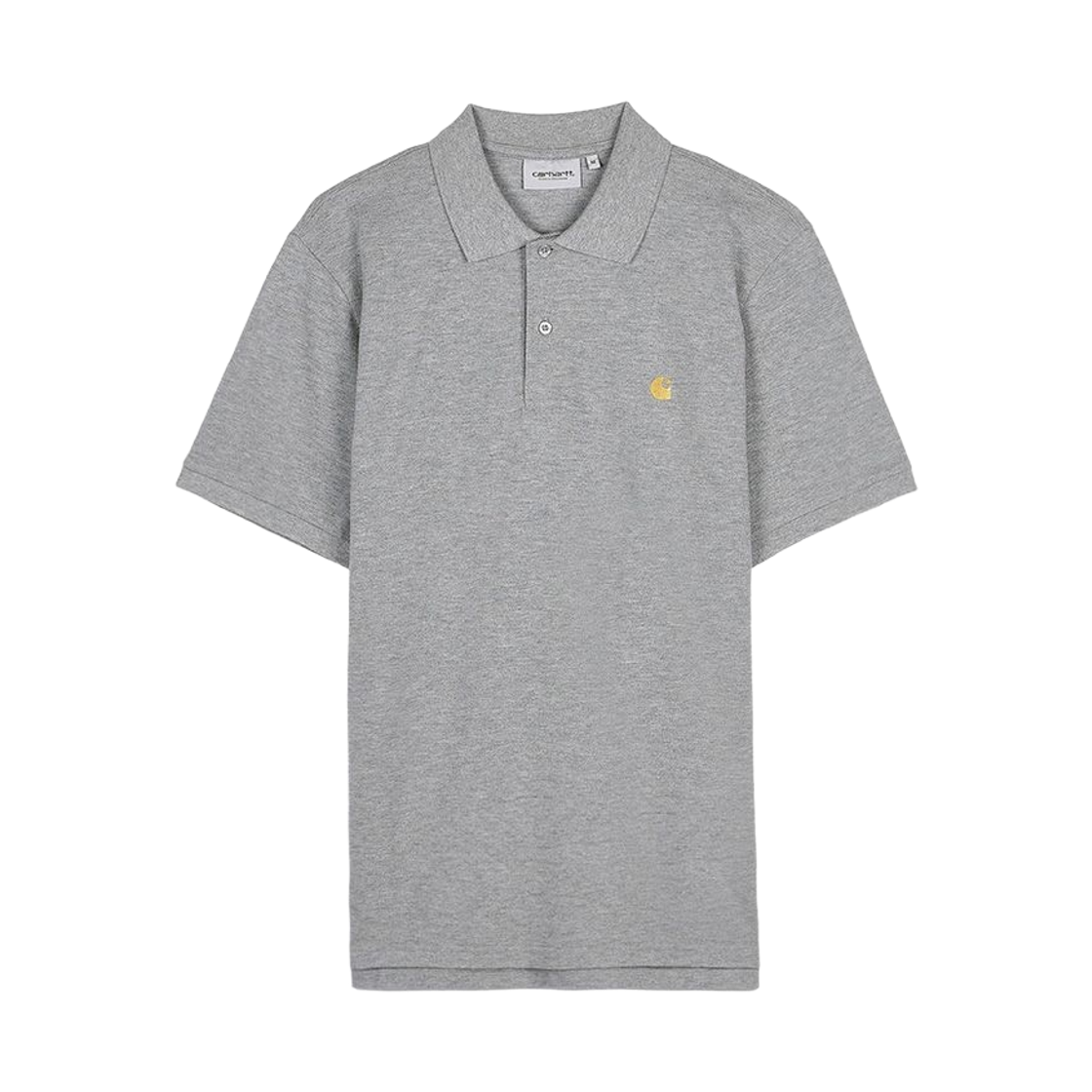 I023807-00M-XX Carhartt WIP S/S Chase Pique Polo Grey Heather Gold