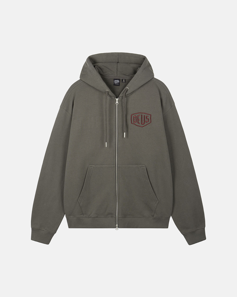 [6% 적립] 데우스 엑스 마키나 보르도 컬리지 어드레스 집 후디 차콜([6% 적립] Deus Ex Machina Bordeaux College Address Zip Hoodie Charcoal) - 2