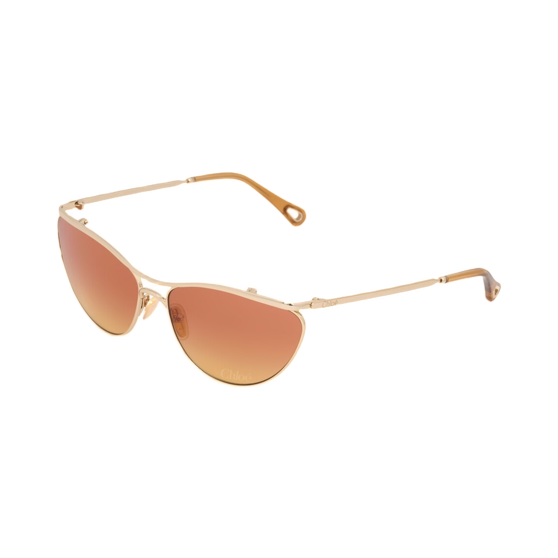 (W) 끌로에 우마 선글라스 골드 그라디언트 오커((W) Chloe Uma Sunglasses Gold Gradient Ochre)