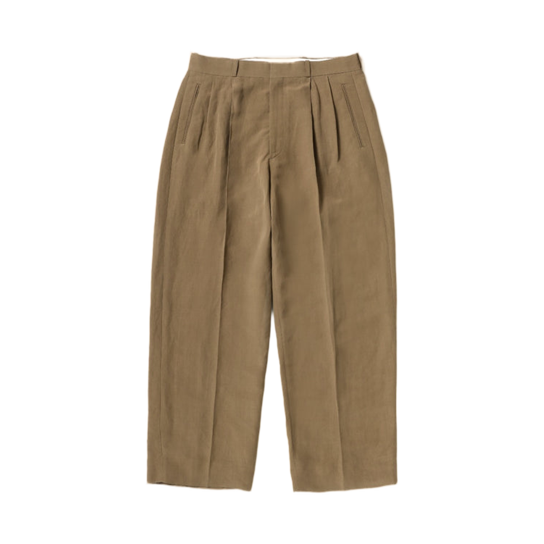 아프레쎄 리넨 레이온 와이드 트라우저 베이지 - 26SS(A.Presse Linen Rayon Wide Trousers Beige - 26SS)