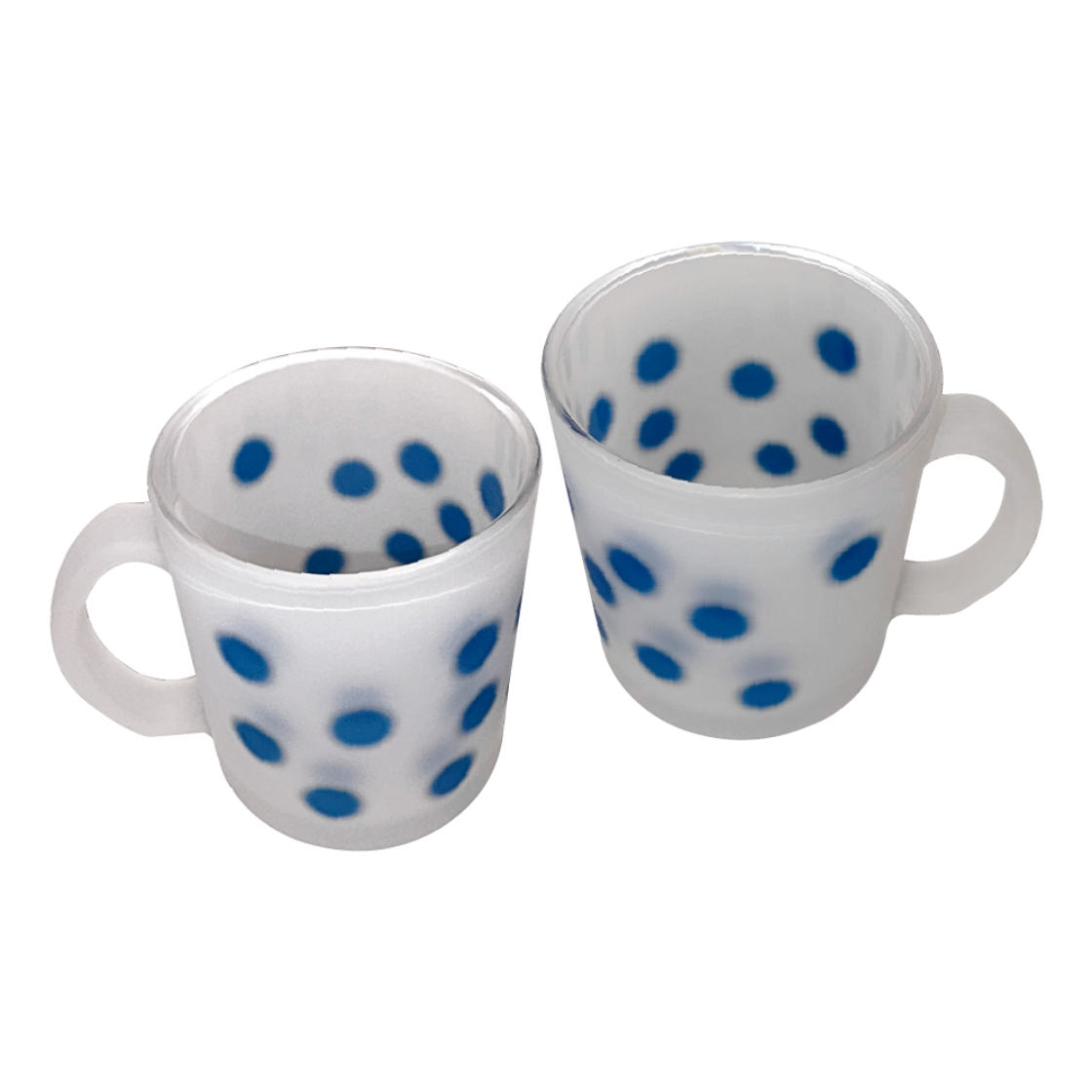ylwmug28877 you like what Small blur dot glass mug (blue/matte)