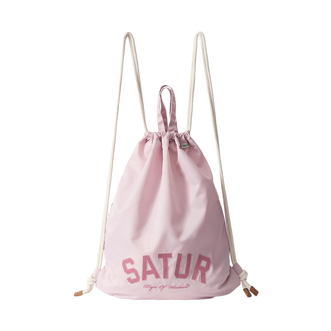 세터 나일론 드로우 스트링 백 라이트 핑크(SATUR Nylon Draw String Bag Light Pink)