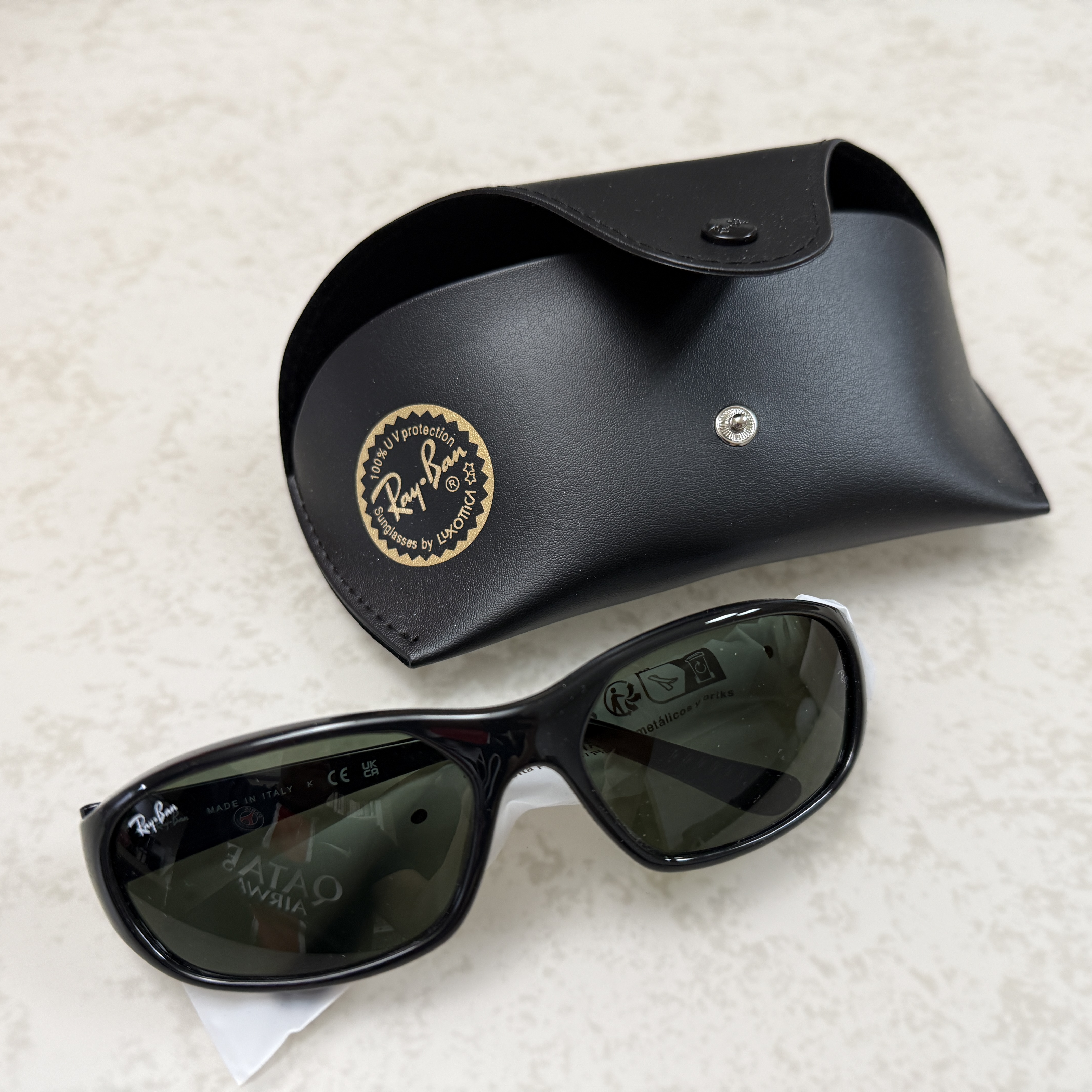 Ray-Ban DADDY-O II Polished Black Frame Green Classic G-15 Lenses 착용 스타일 - 6