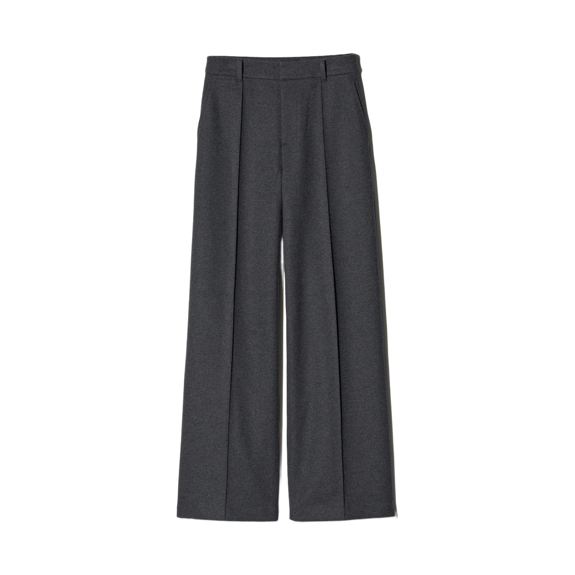 479285-08 (W) Uniqlo Brushed Jersey Wide Pants Tall Dark Gray - JP