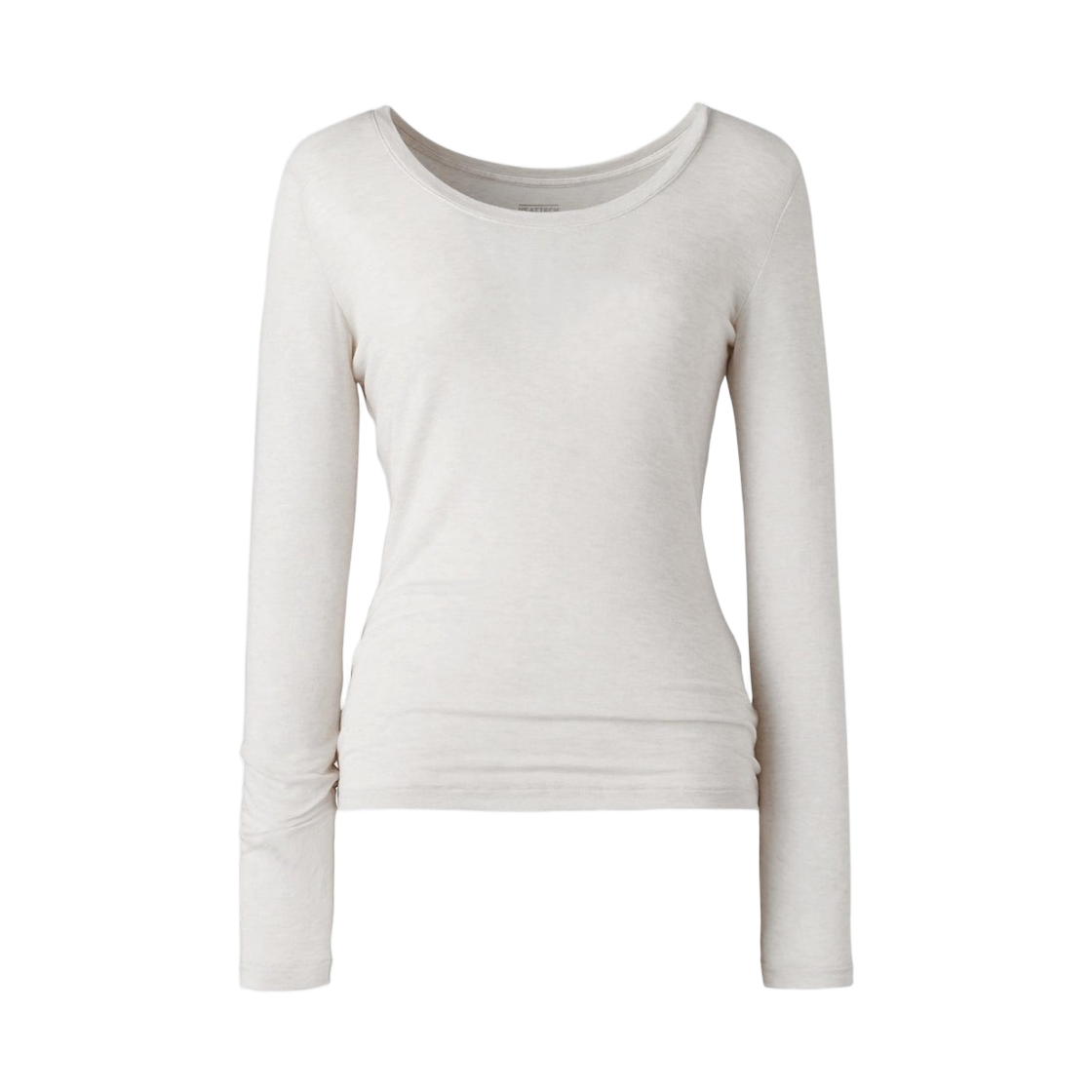480342-30 (W) Uniqlo C Ultra Warm Heattech Cashmere Blend U-Neck T-Shirt Natural - JP
