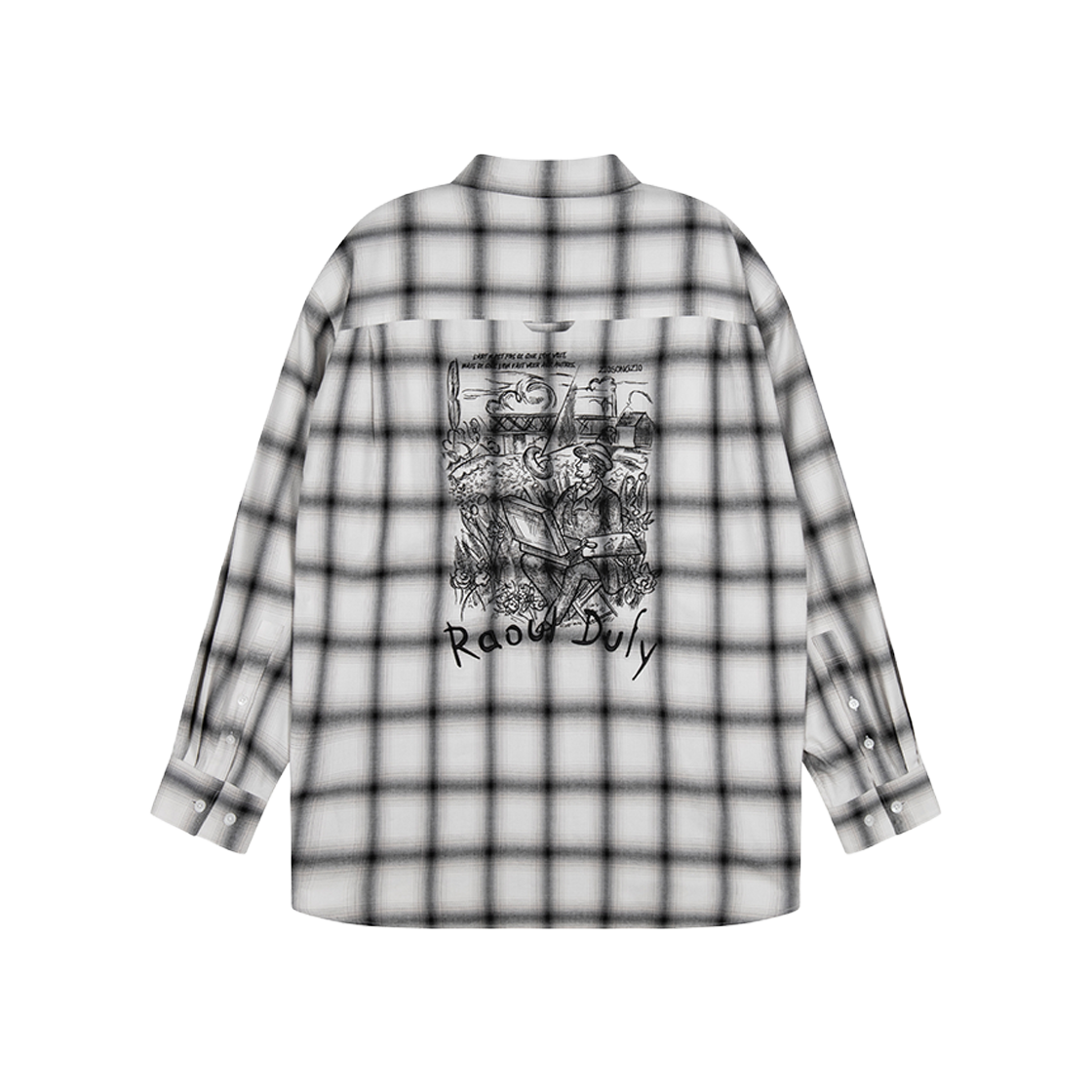 지오송지오 컬렉션 포쇼 체크 셔츠 아이보리 BI2SH217IV(ZIOSONGZIO COLLECTION Pochoir Check Shirt Ivory) - 2