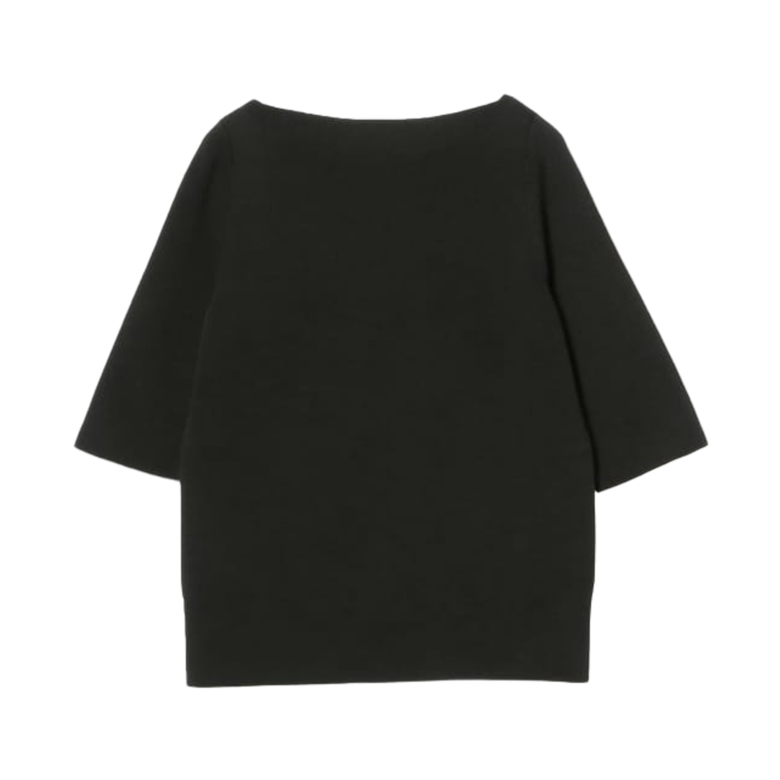 64-15-0383-126 (W) Demi-Luxe Beams Simple Boat Neck Knit Sweater Black
