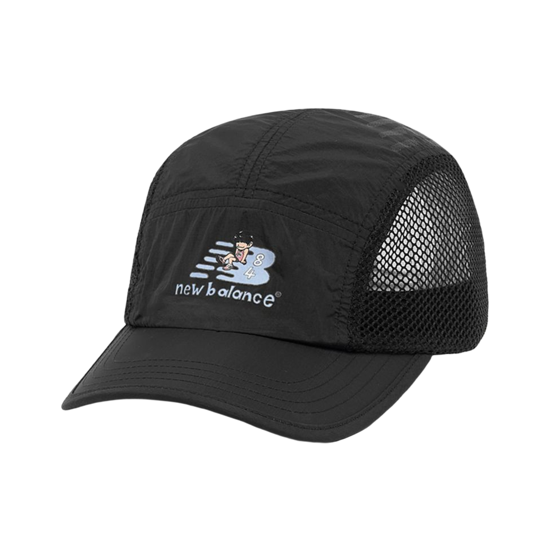 뉴발란스 x 기안84 살라고뛴다 컬러 포인트 퍼포먼스 메쉬 캡 블랙(New Balance x Kian84 Run To Live Color Point Performance Mesh Cap Black)