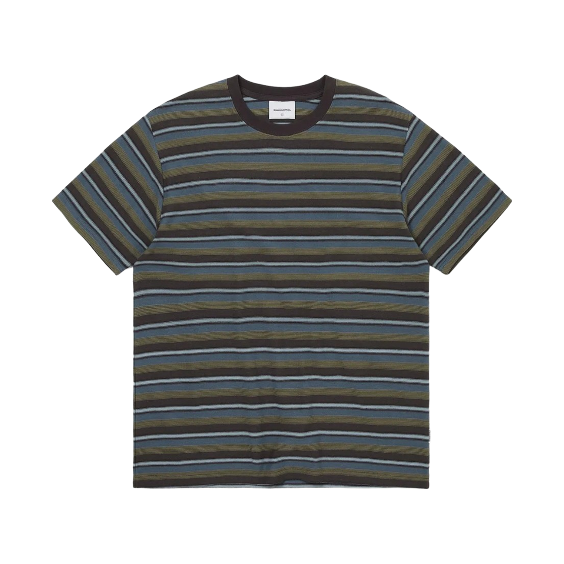 디스이즈네버댓 인사이드 아웃 스트라이프 티셔츠 올리브(Thisisneverthat Inside Out Striped T-Shirt Olive) - 1