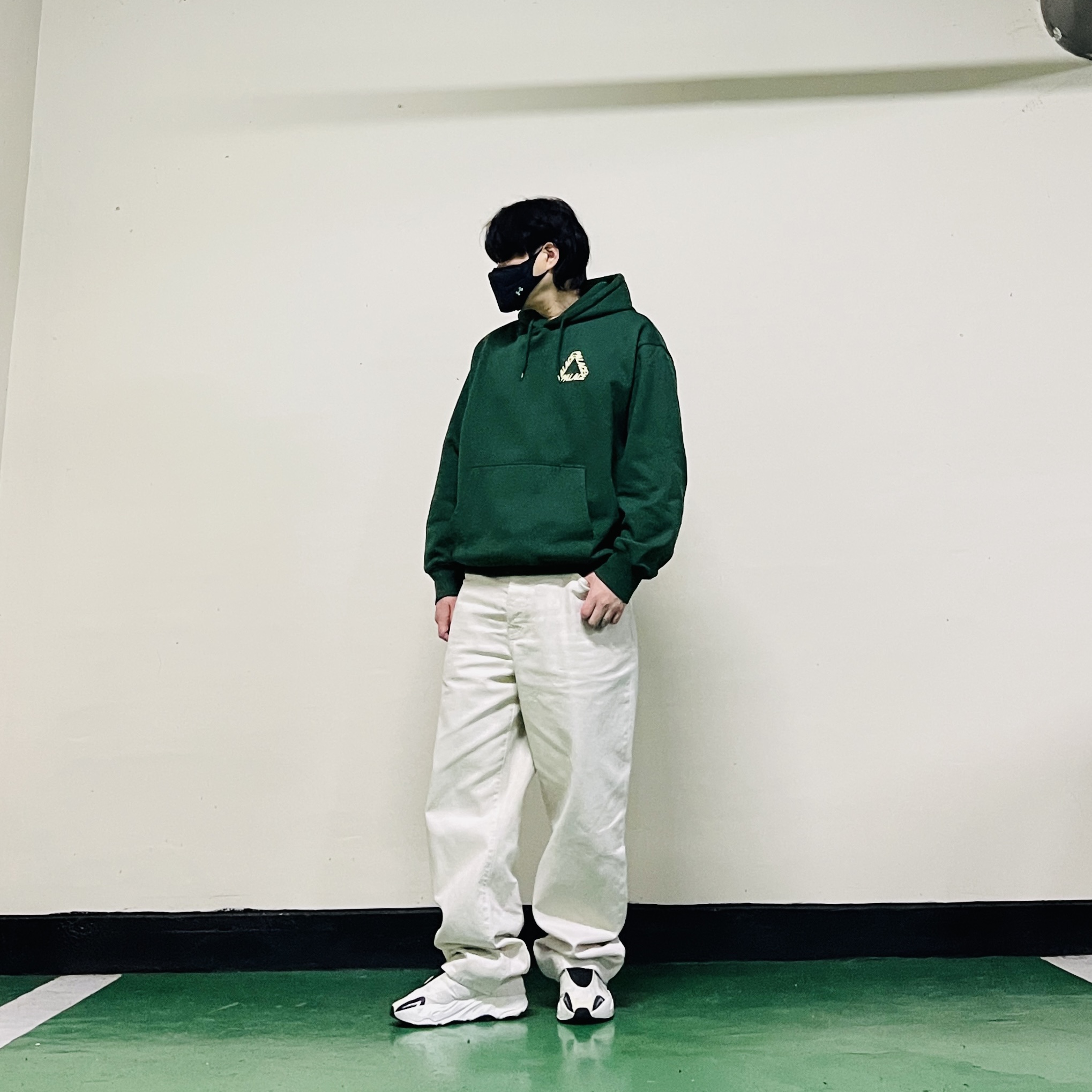 Palace P 3 Print Hood Racey Green - 25FW, Stussy Washed Canvas Big OL' Jean Washed Vintage Natural 착용 스타일 - 1
