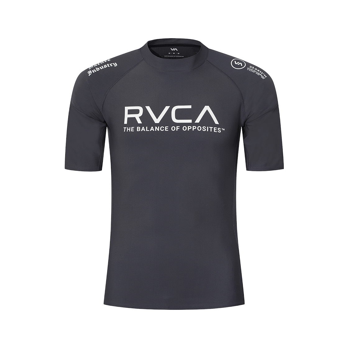 루카 스포츠 컴프레션 반팔 래쉬가드 (VG11RS302CHA)(RVCA Sports Compression Short Sleeve Rashguard (VG11RS302CHA))