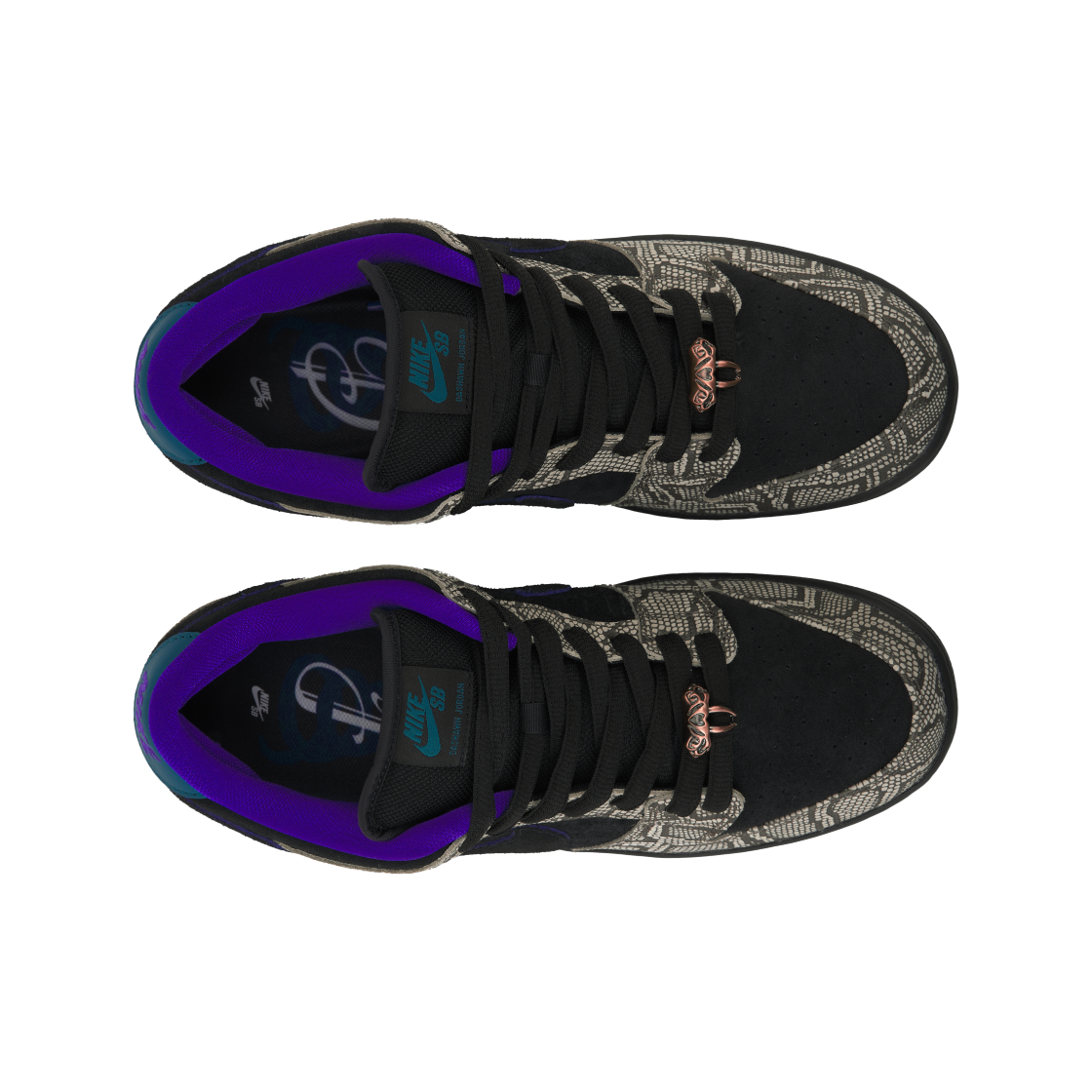 나이키 x 다숀 조던 SB 덩크 로우 스트링 블랙(Nike x Dashawn Jordan SB Dunk Low String Black) - 5