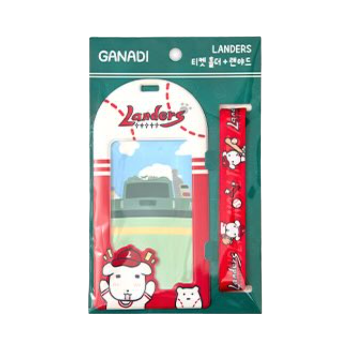 SSG 랜더스 x 가나디 티켓홀더 랜야드 세트(SSG Landers x Ganadi Ticket Holder lanyard Set)