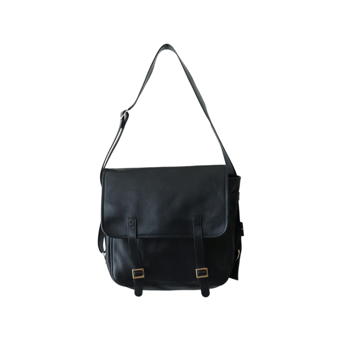 CCU 레더 플랩 숄더백 M 블랙(CCU Leather Flap Shoulder Bag M Black) - 1