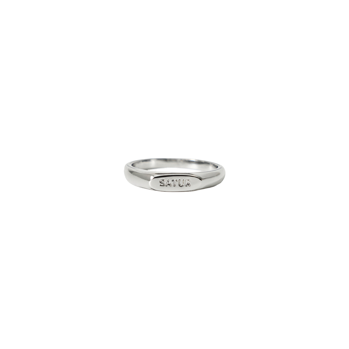 세터 로고 오벌 페이스 링 실버(SATUR Logo Oval Face Ring Silver)