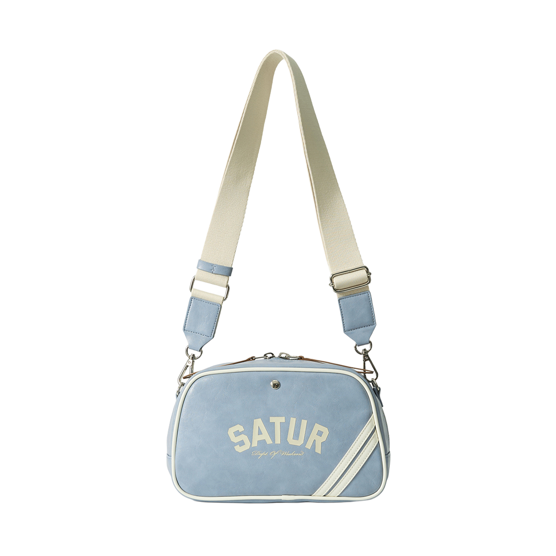세터 로턴 콘트라스트 미니 크로스 백 블루(SATUR Lawton Contrast Mini Cross Bag Blue)
