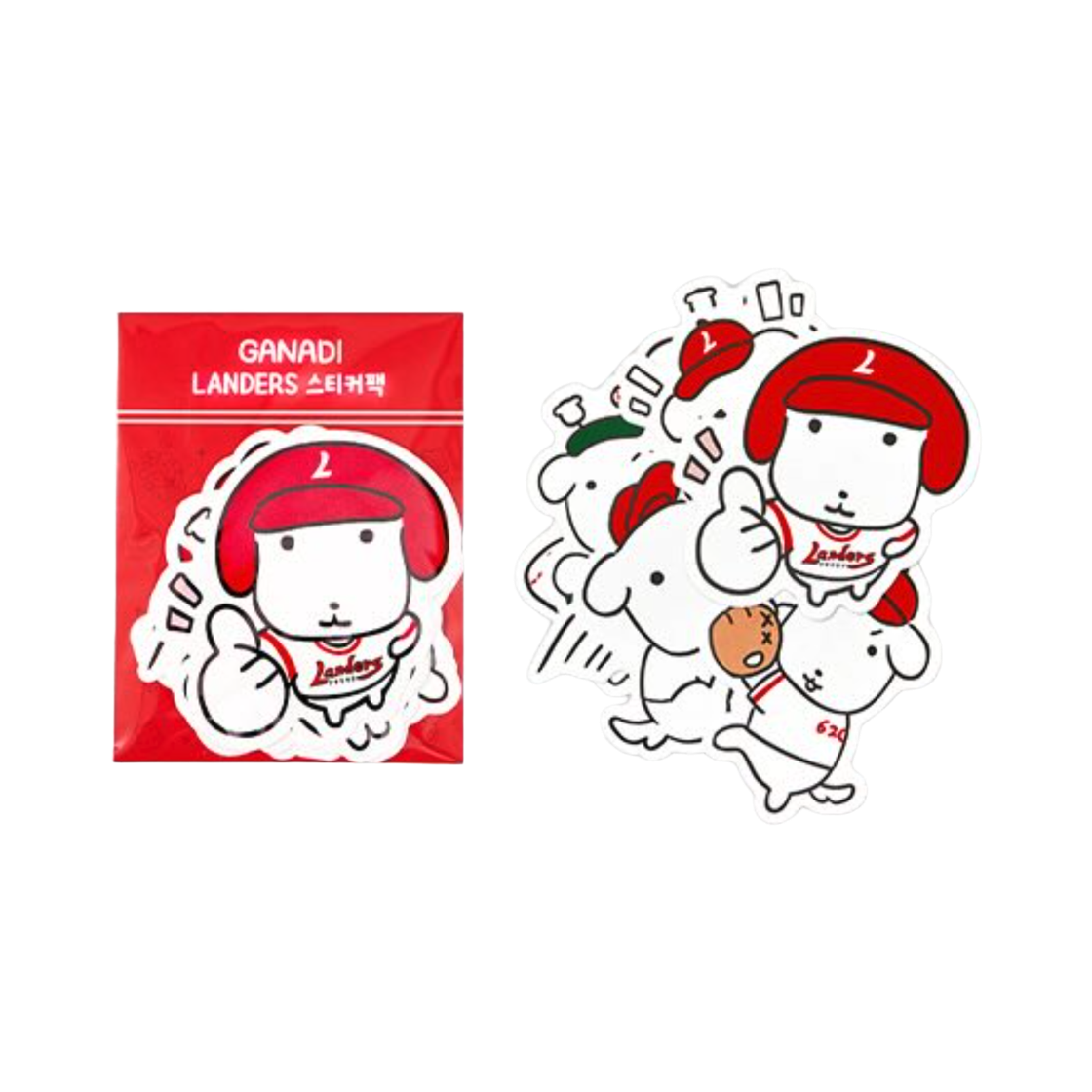 SSG 랜더스 x 가나디 스티커팩(SSG Landers x Ganadi Sticker Pack)