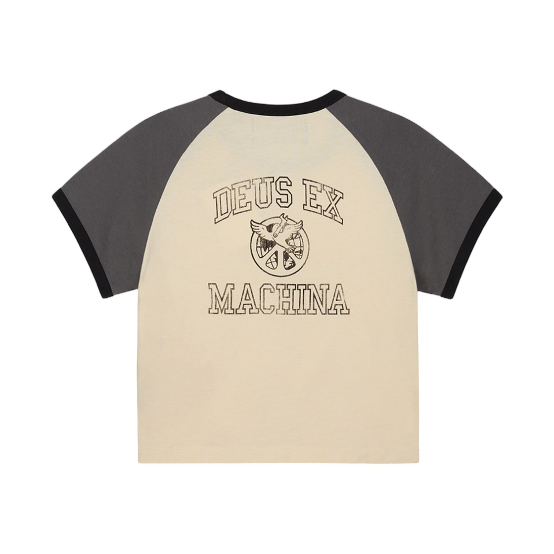 (W) 데우스 엑스 마키나 피스 아웃 티셔츠 그레이((W) Deus Ex Machina Peace Out T-Shirt Grey) - 2