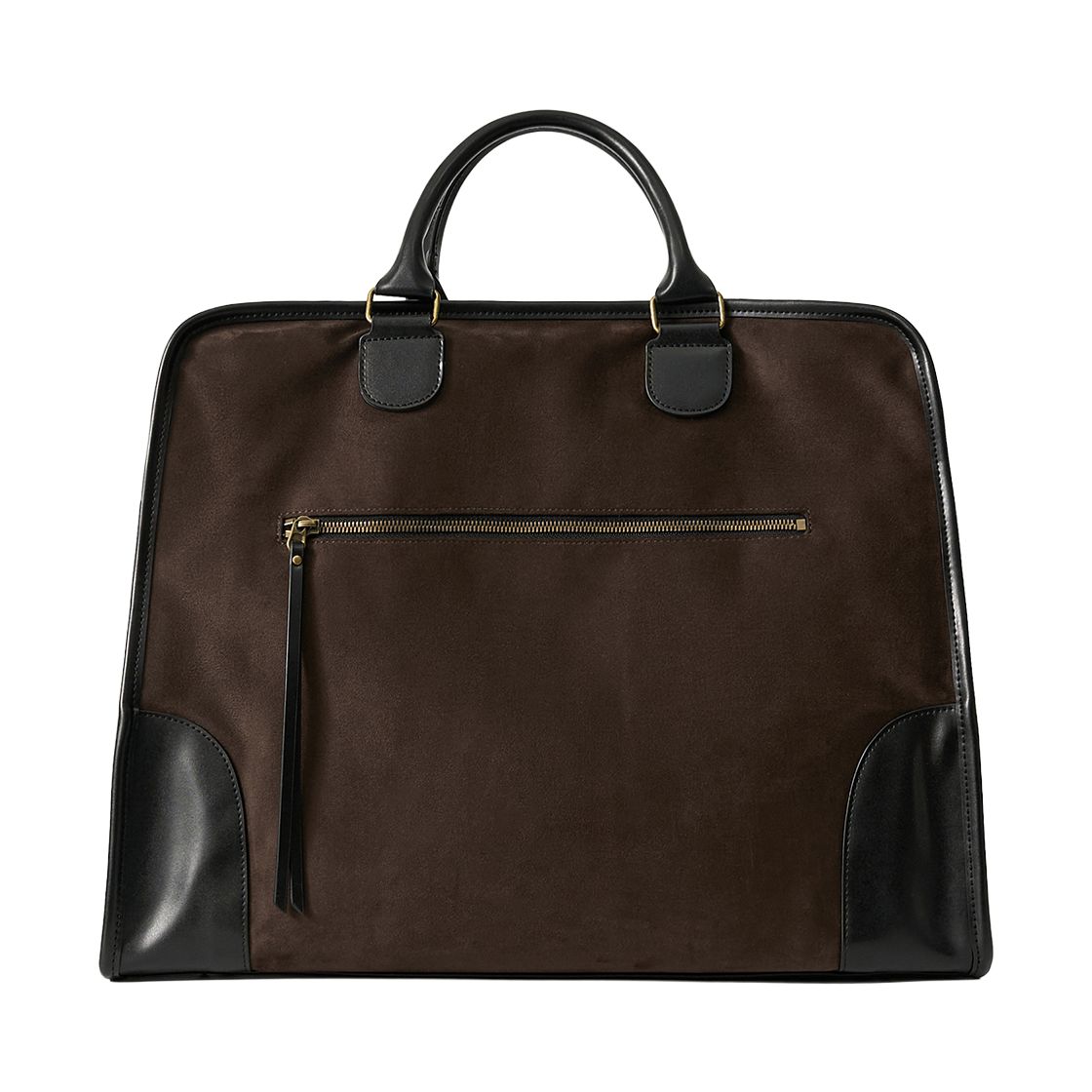 세터 베로나 신세틱 스웨이드 빅 보스턴 백 다크 브라운(SATUR Verona Synthetic Suede Big Boston Bag Dark Brown) - 2