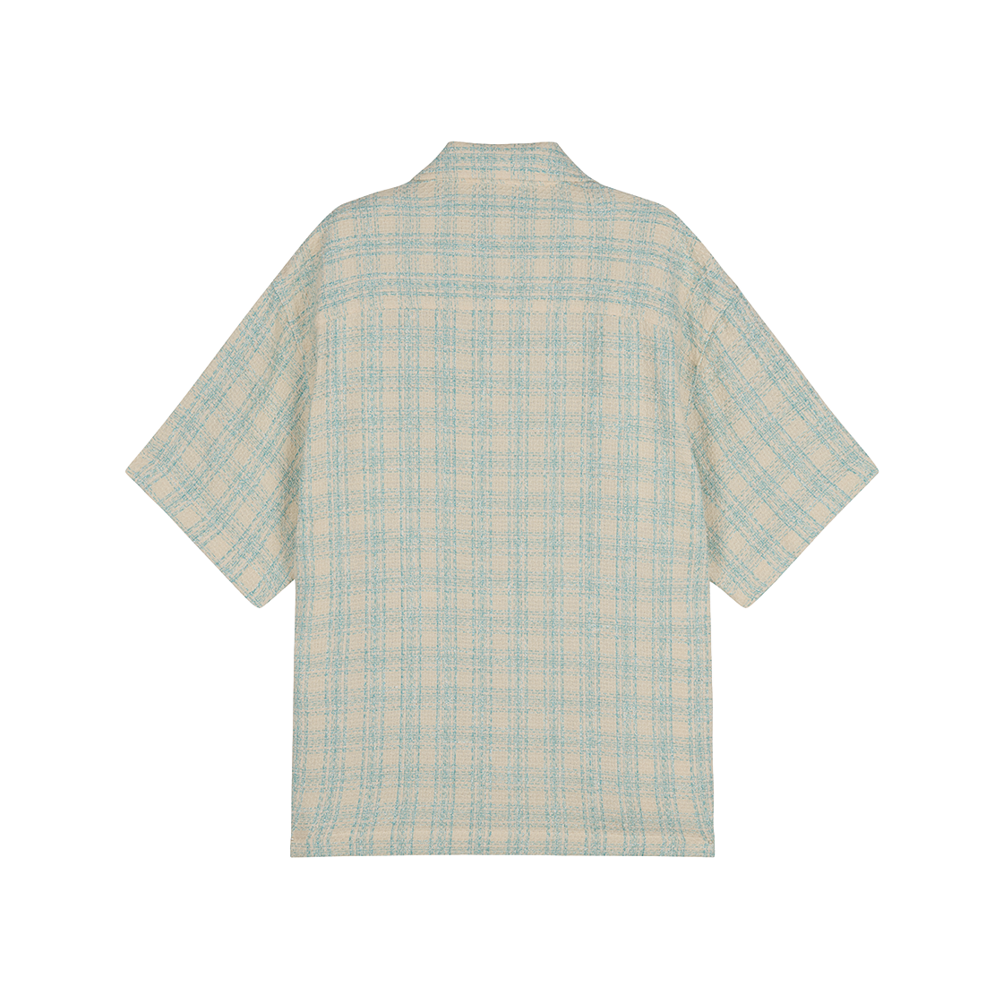 지오송지오 컬렉션 트위드 체크 하프 셔츠 베이지 BI3SH312BE(ZIOSONGZIO COLLECTION Tweed Check Half Shirt Beige) - 2