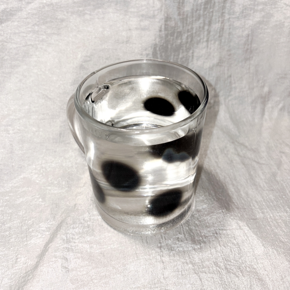 유라이크왓 빅 블러 도트 글라스 머그 (블랙/유광)(you like what Big blur dot glass mug (black/gloss)) - 6