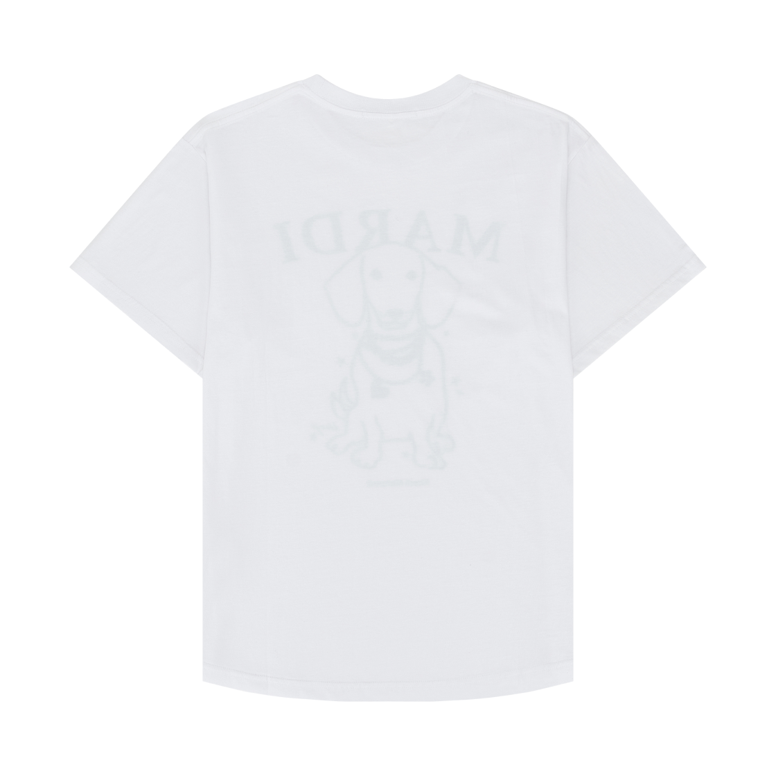 (W) 마르디 메크르디 스윙 더 테일 딴지 펄 네클리스 티셔츠 화이트 그린((W) Mardi Mercredi Swing The Tail Ddanji Pearl Necklace T-Shirt White Green) - 2