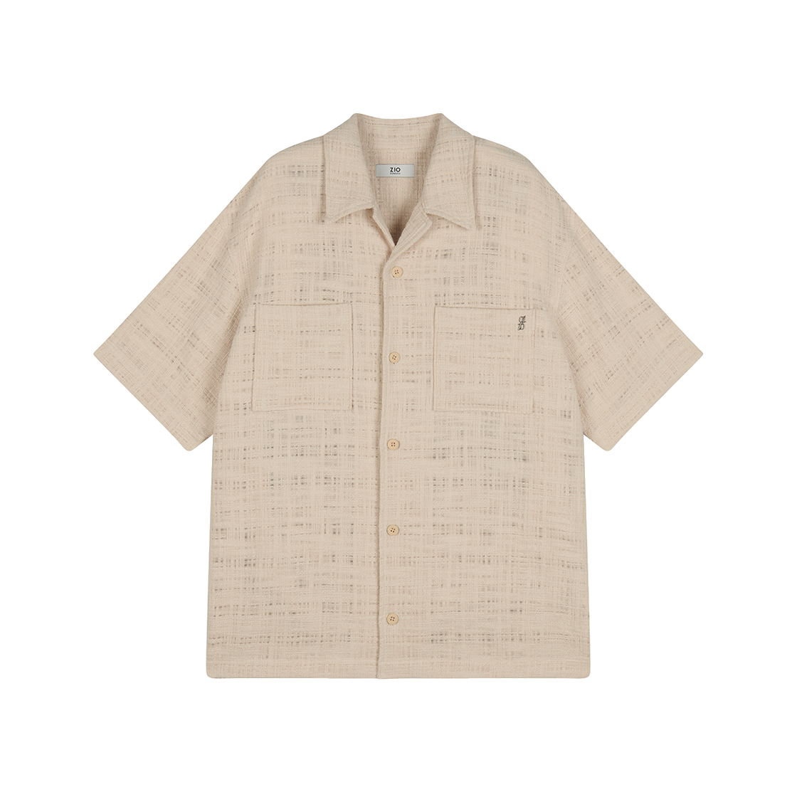 지오송지오 컬렉션 오르페우스 아트워크 하프 셔츠 베이지 BI3SH315BE(ZIOSONGZIO COLLECTION Orpheus Artwork Half Shirt Beige) - 1