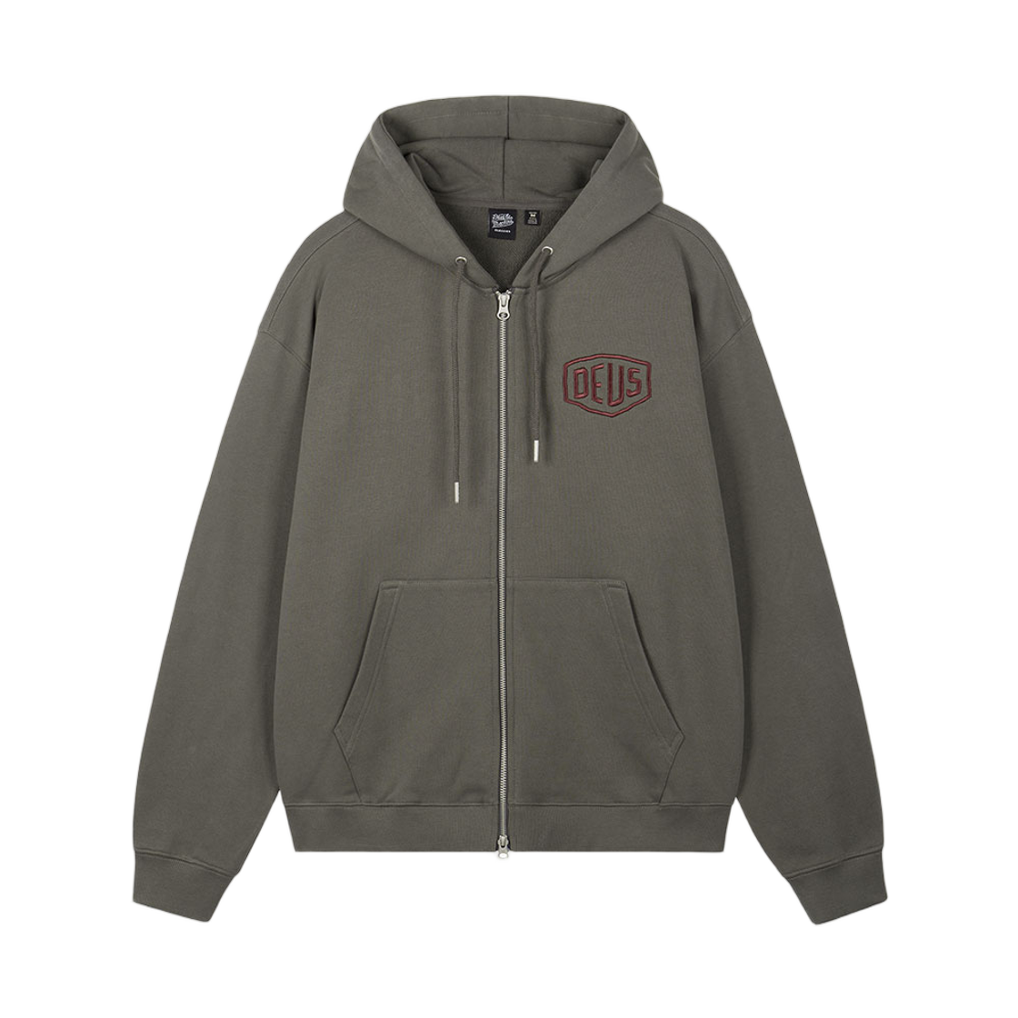 데우스 엑스 마키나 보르도 컬리지 어드레스 집 후드 차콜(Deus Ex Machina Bordeaux College Address Zip Hoodie Charcoal) - 2