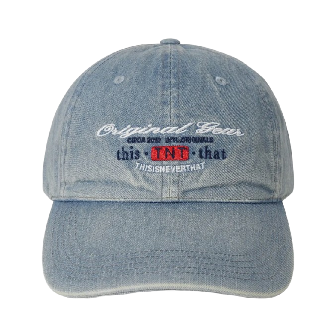 디스이즈네버댓 오리지널 기어 데님 캡 워시드 블루(thisisneverthat Original Gear Denim Cap Washed Blue)