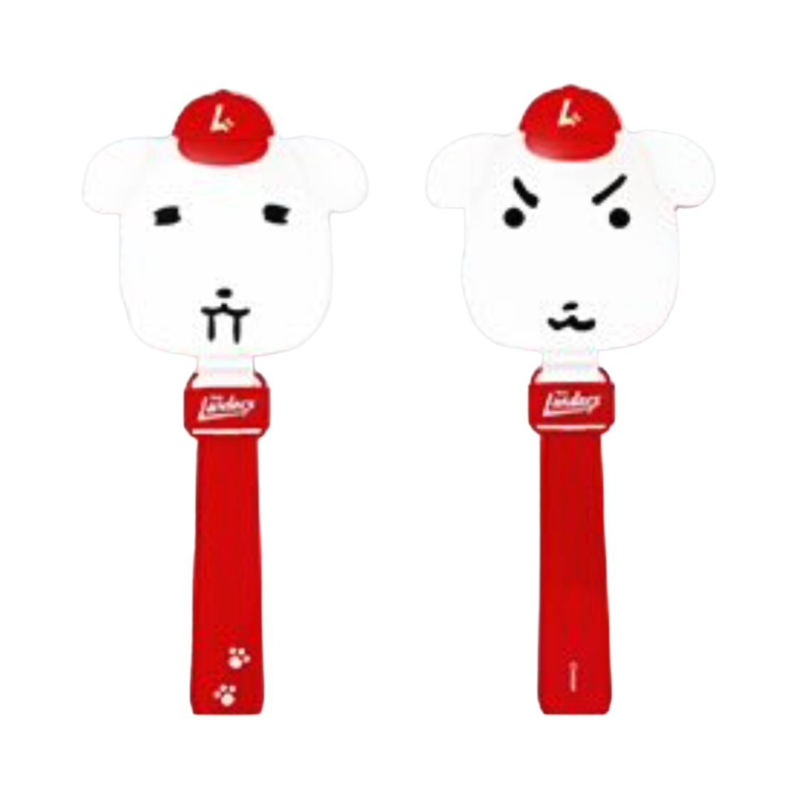 SSG 랜더스 x 가나디 페이스 짝짝이 화이트 레드(SSG Landers x Ganadi Face Clapper White Red)
