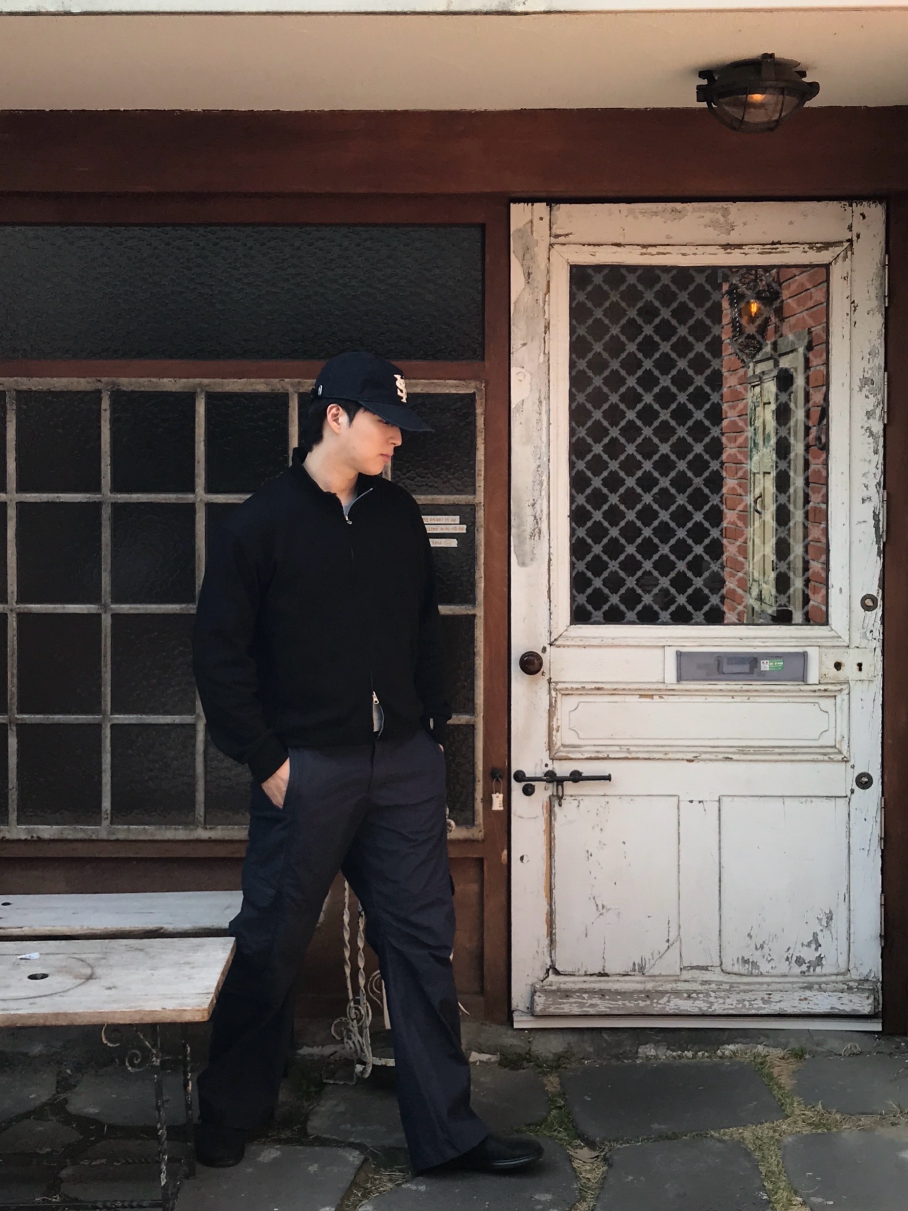 Sunday Ceremony Sy Logo 5 Panel Cotton Cap - Navy 착용 스타일 - 5
