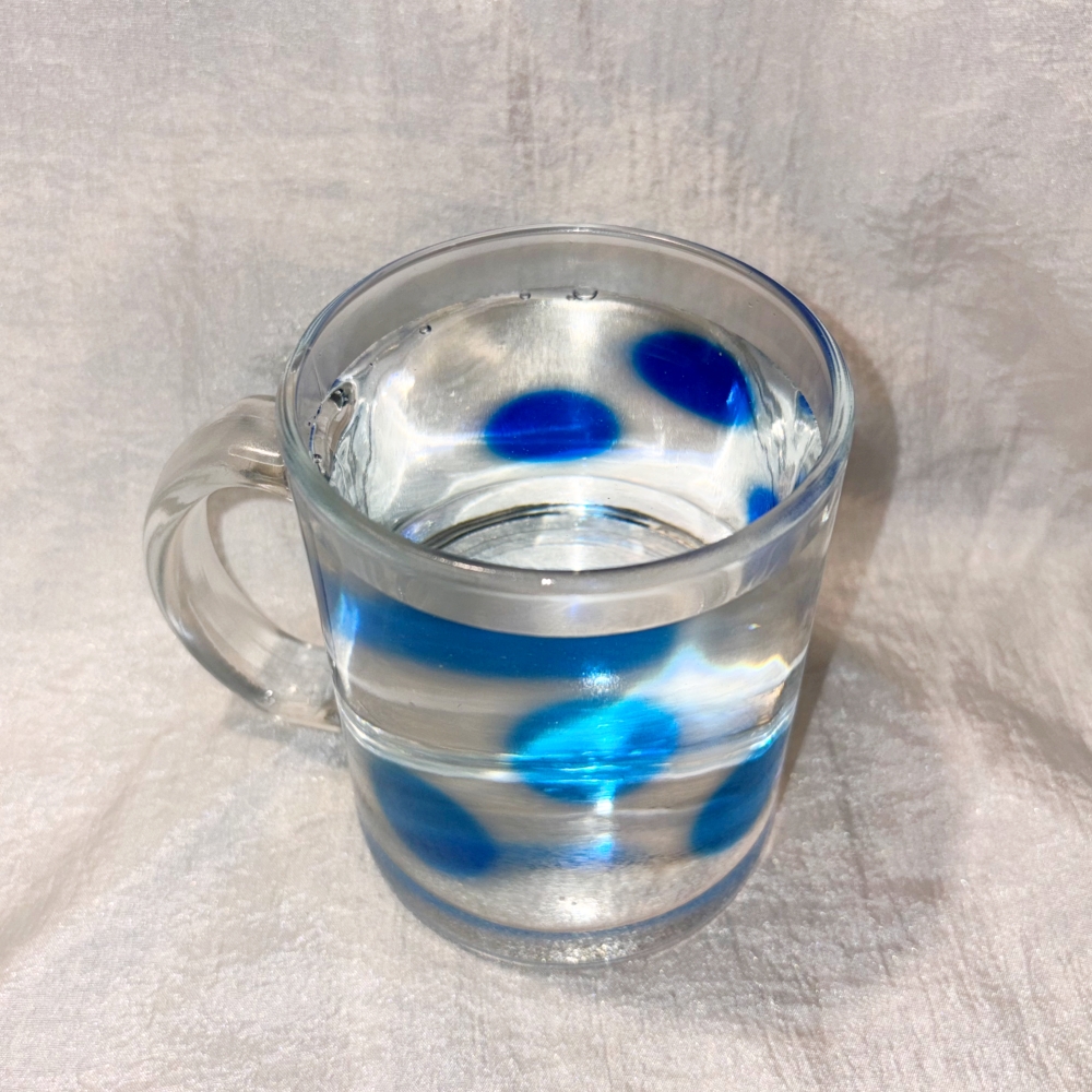 유라이크왓 빅 블러 도트 글라스 머그 (블루/유광)(you like what Big blur dot glass mug (blue/gloss)) - 3