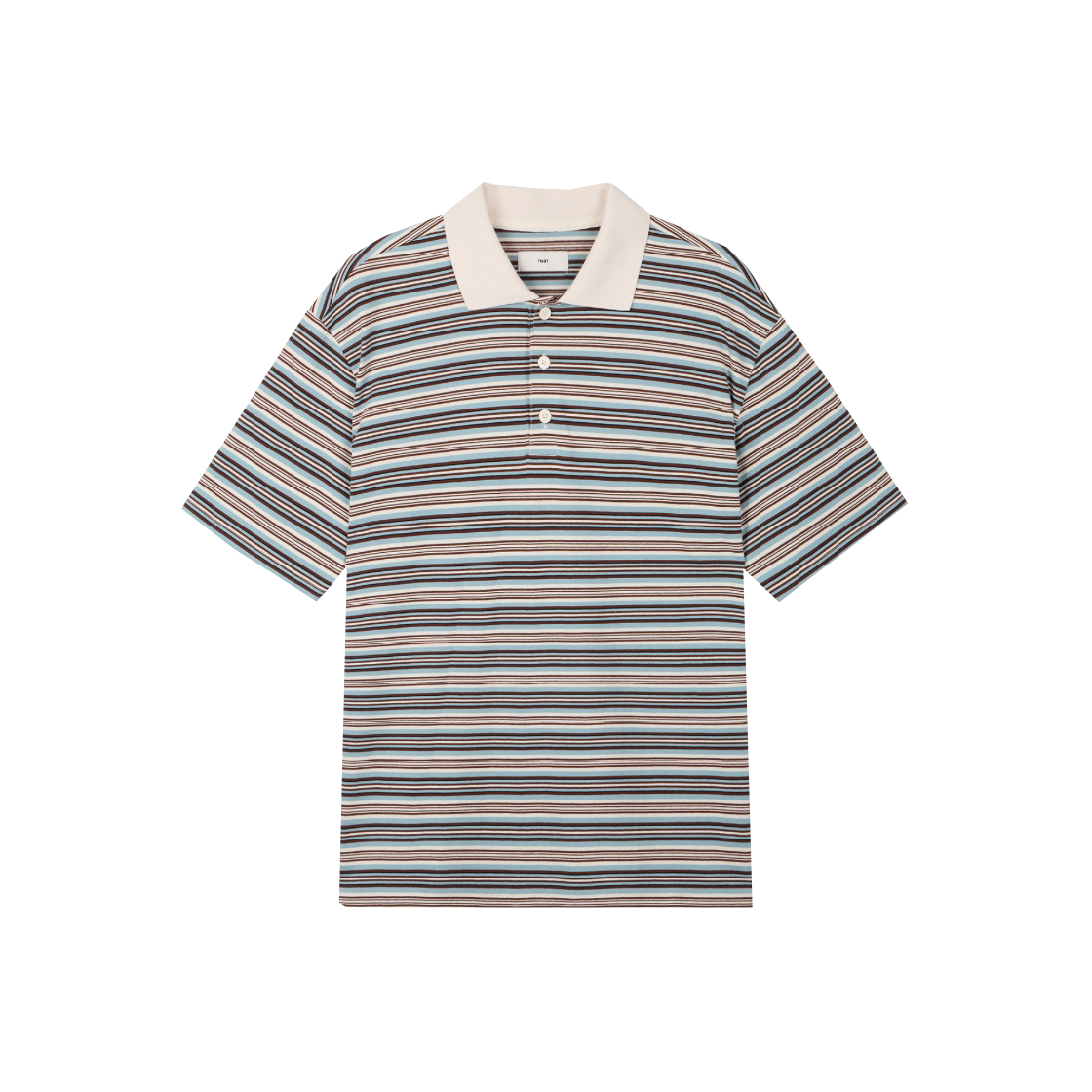 TNTS6E207K2_W TNGT W Stripe Polo Khaki