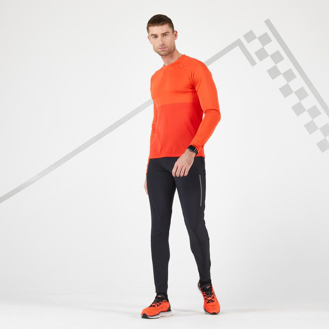 데카트론 남성 러닝 바지 슬림핏 런 드라이 500 스모크 블랙(DECATHLON Men's Running Trousers Slim Fit Run Dry 500 Smoke Black) - 3