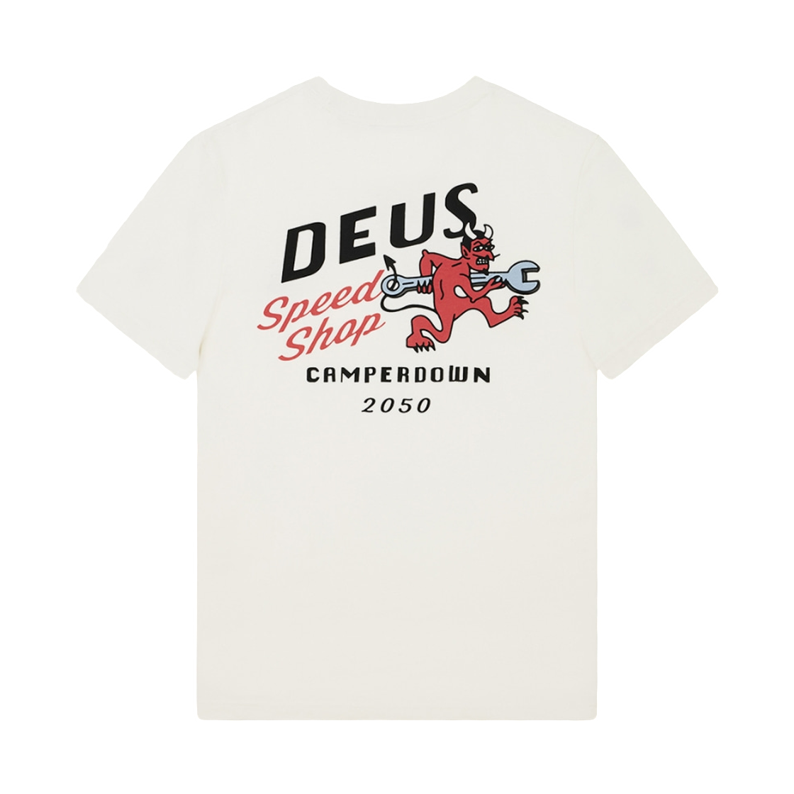 D261MTS321/D262UTS321-012 Deus Ex Machina Dogleg T-Shirt Ivory