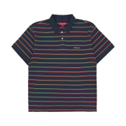 Supreme Washed Stripe Polo Navy - 26SS