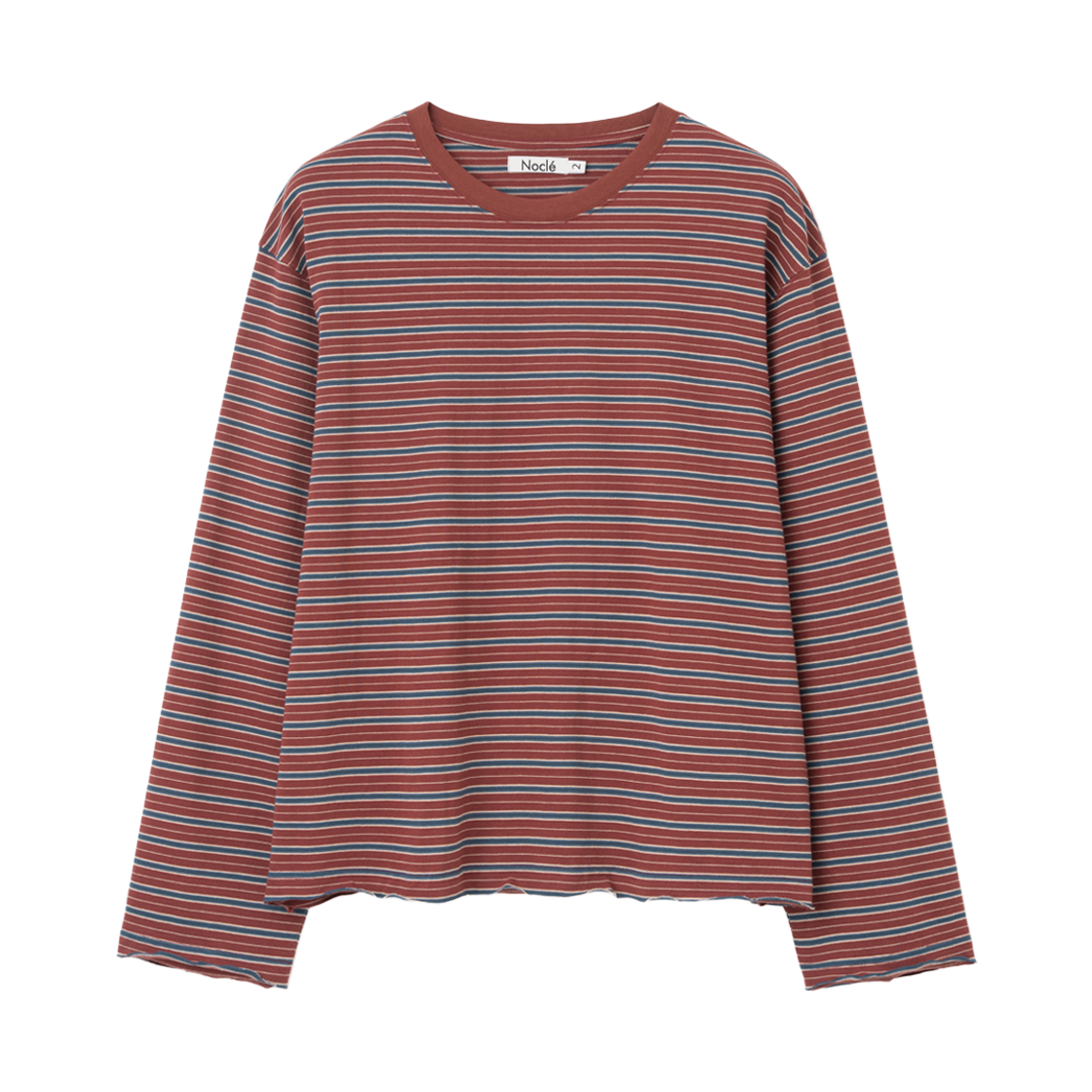 노클 롭 스트라이프 롱 슬리브 브라운(Nocle Rob Stripe Long Sleeve Brown)