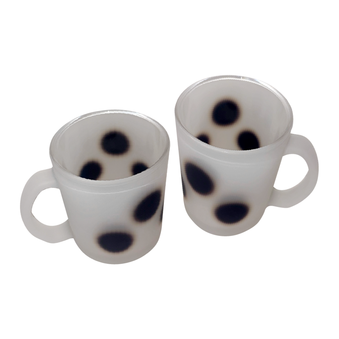 유라이크왓 빅 블러 도트 글라스 머그 (블랙/매트)(you like what Big blur dot glass mug (black/matte)) - 1
