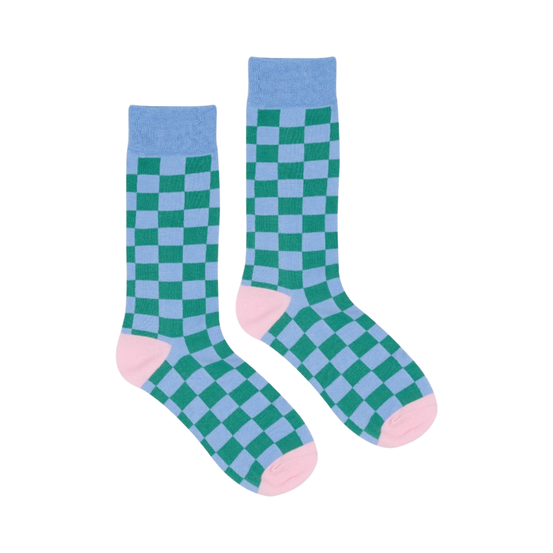 브레인 데드 로고 헤드 드레스 삭스 블루 체커드(Brain Dead Logo Head Dress Socks Blue Checkered) - 2