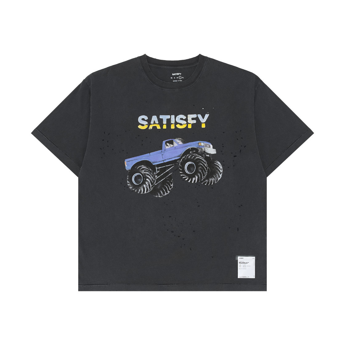 새티스파이 모스테크 티셔츠 에이지드 블랙(Satisfy MothTech T-Shirt Aged Black)