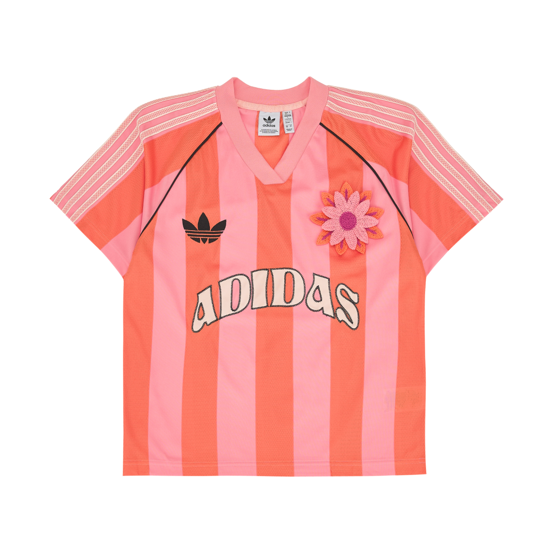 (W) 아디다스 오리지널스 썸머 글로우 저지 세미 핑크 스파크 세미 솔라 오렌지 - KR 사이즈((W) Adidas Originals Summer Glow Jersey Semi Pink Spark Semi Solar Orange - KR Sizing) - 1