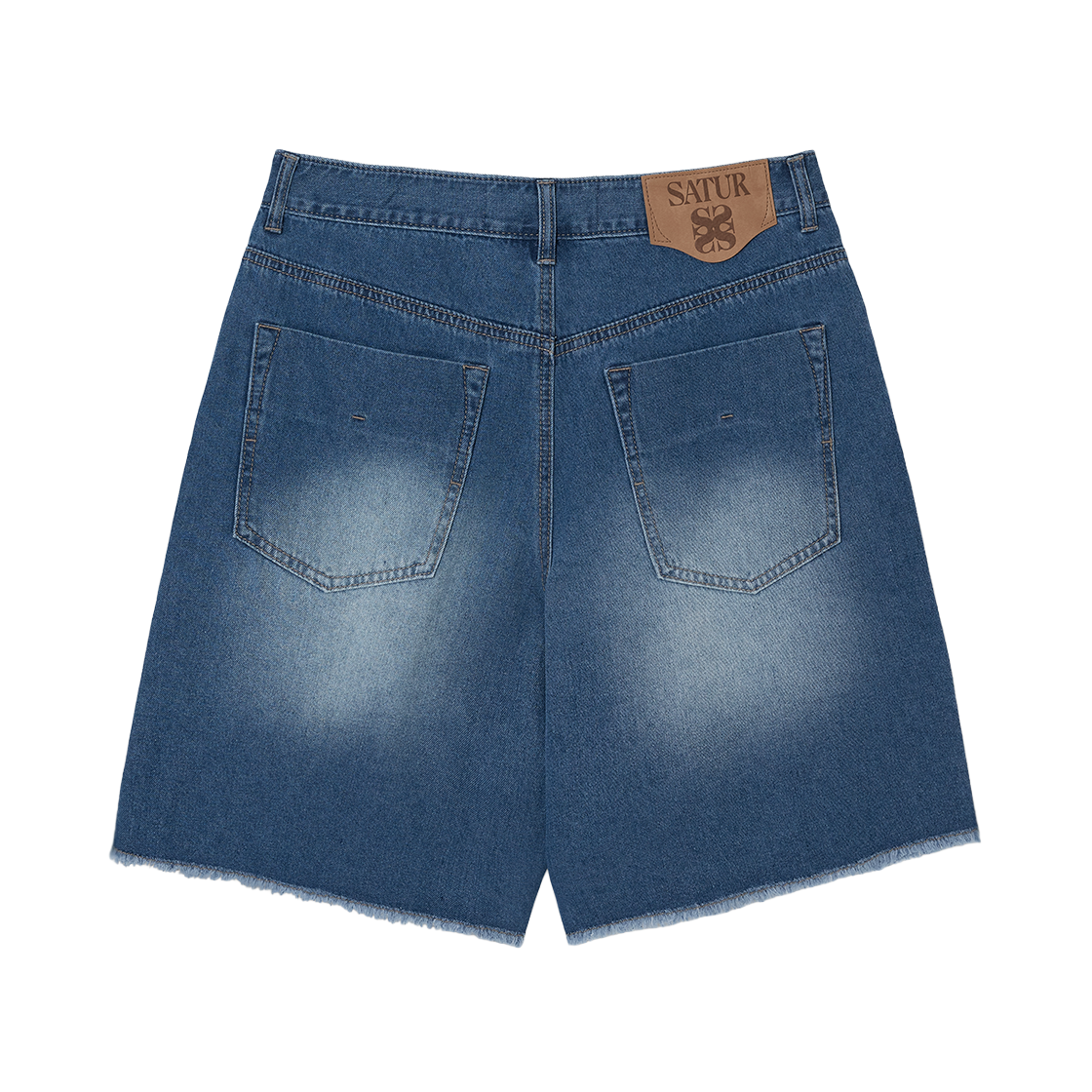 세터 로우 엣지 데님 쇼츠 블루(SATUR Raw Edge Denim Shorts Blue) - 2