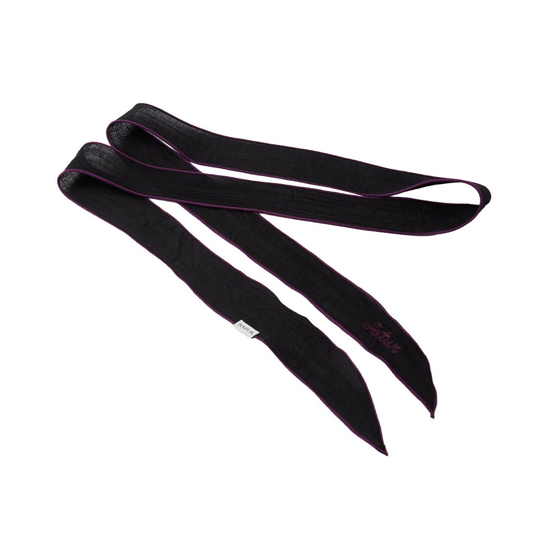 세터 우먼 링클 컬러 블록 스카프 블랙(SATUR W Wrinkle Color Block Scarf Black) - 2