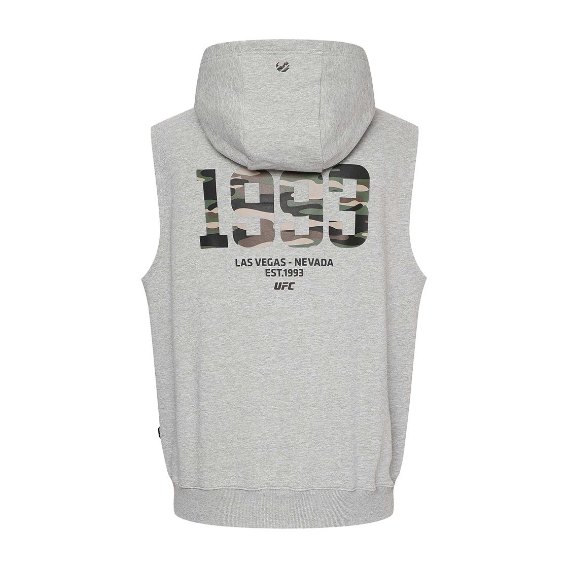 U2SLX2106MG UFC SPORT 1993 Relaxed Fit Hoodie Sleeveleshort Sleeve Melange Grey