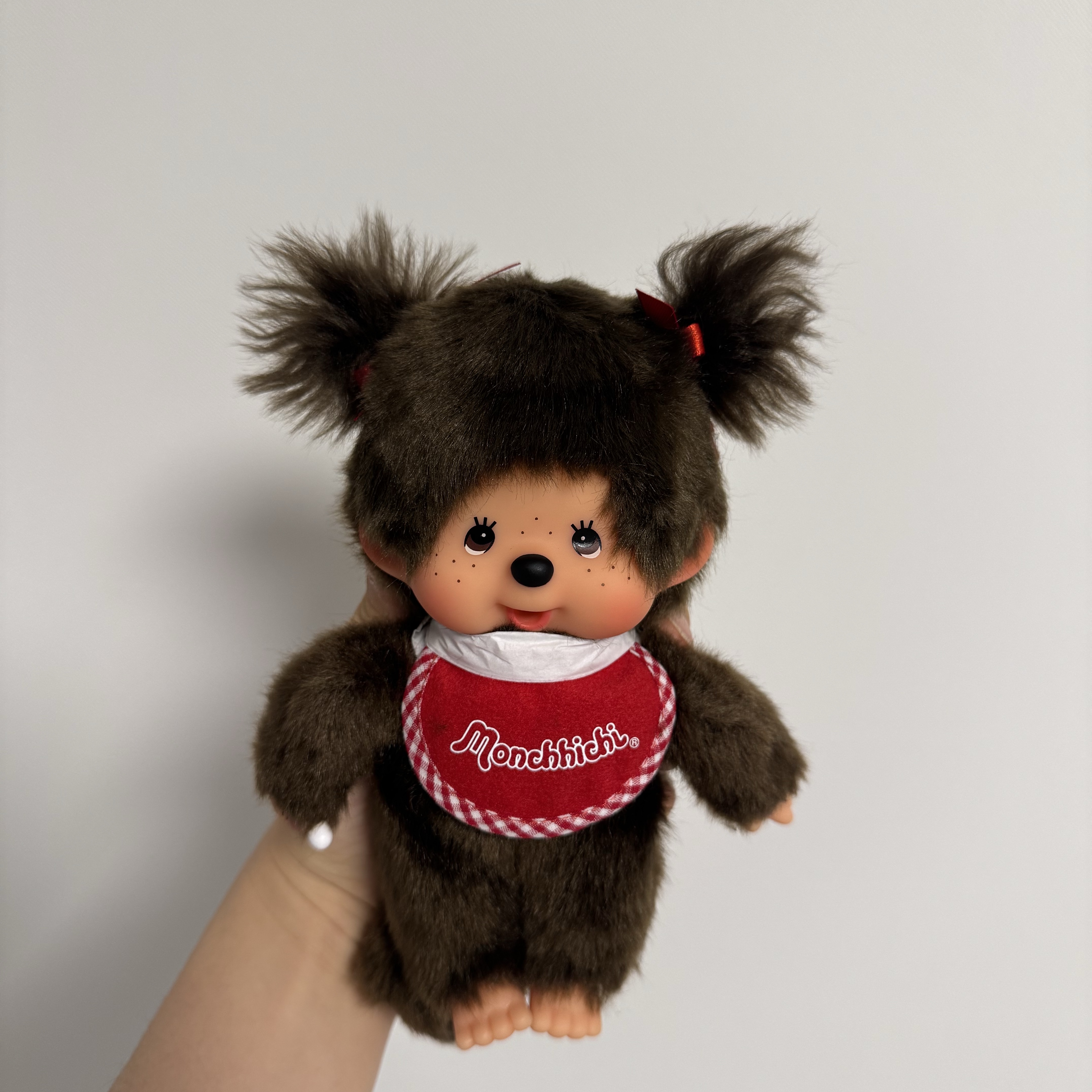 Monchhichi Premium Standard Monchhichi S Brown Girl Twin Tail 착용 스타일 - 3
